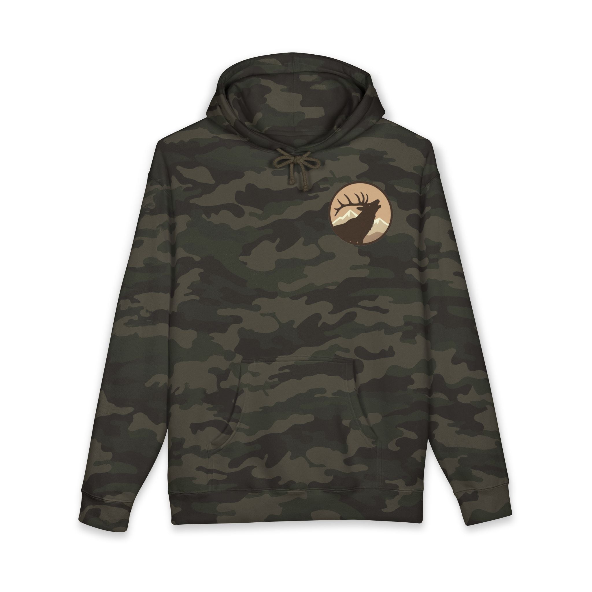 Personalized Elk Hunting Crew Hoodie — Personal Elk Silhouette Pullover