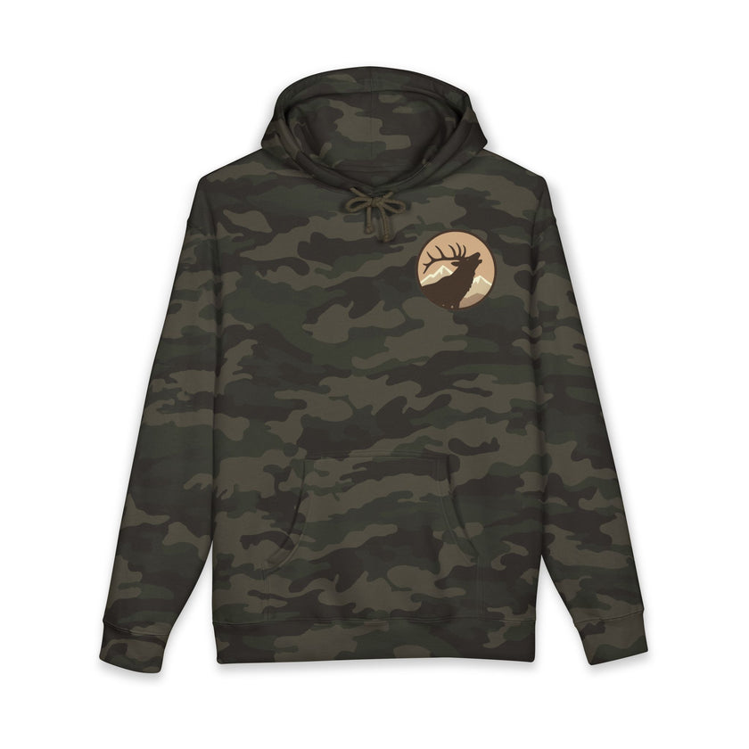 Personalized Elk Hunting Crew Hoodie — Personal Elk Silhouette Pullover