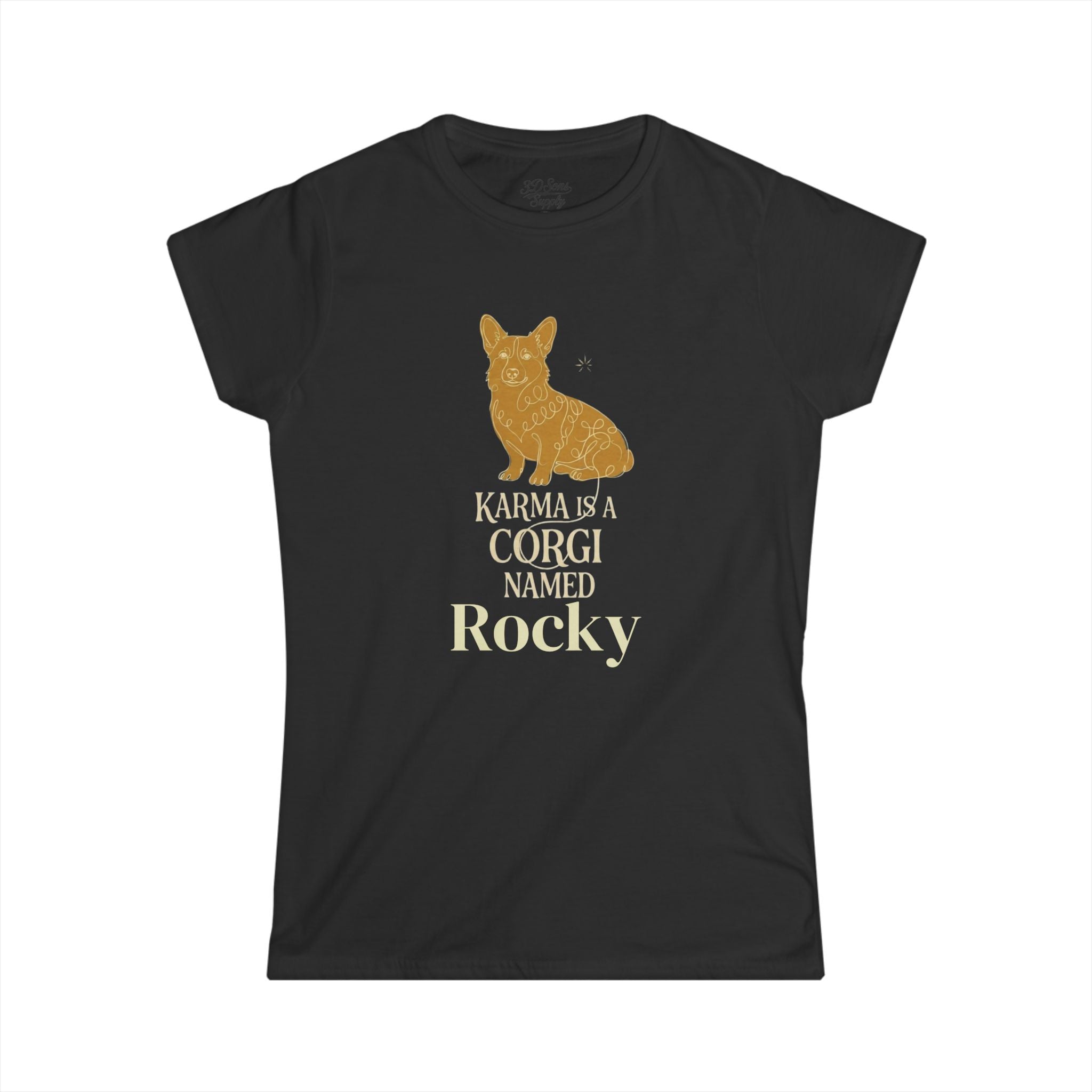 Karma Is A Corgi Named Personalized Tee — Personalized Corgi Illustration Shirt