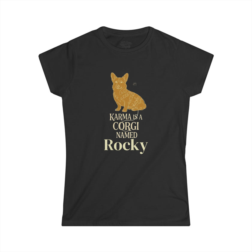 Karma Is A Corgi Named Personalized Tee — Personalized Corgi Illustration Shirt