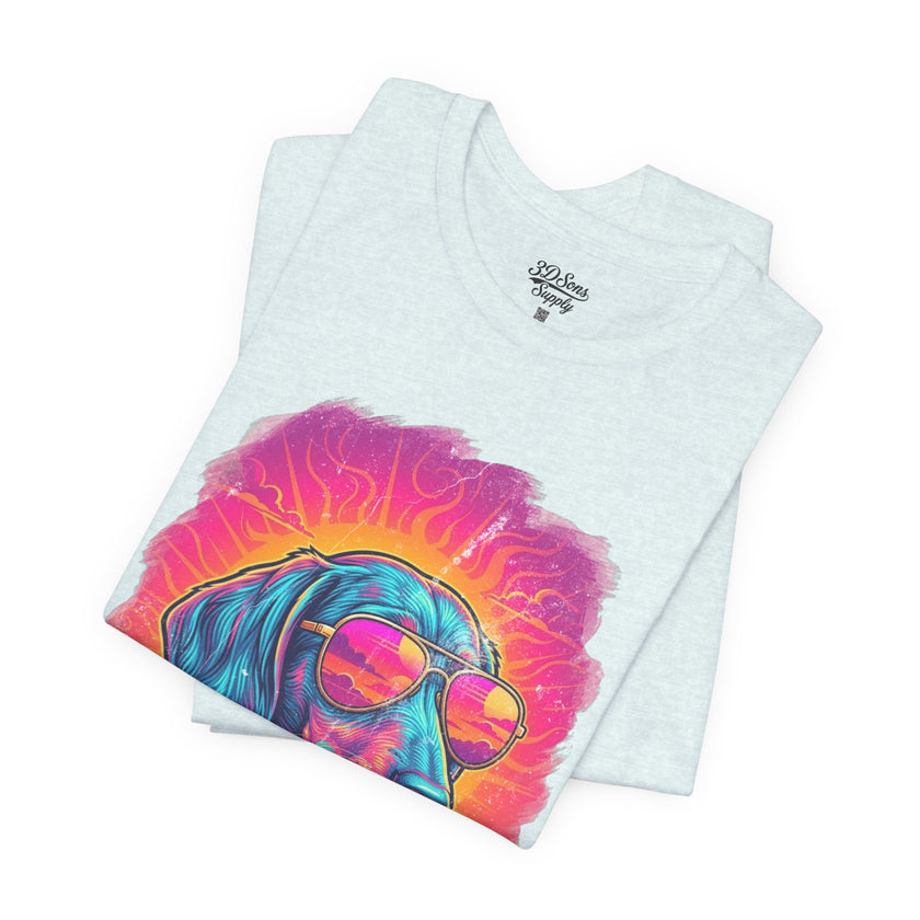 Dachshund Vice City Retro Tee 90's style