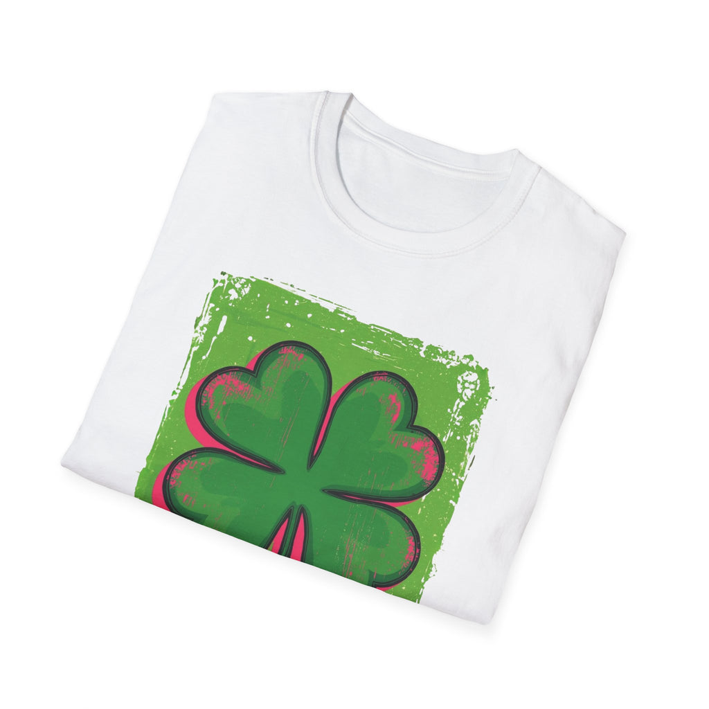 Green Four Leaf Clover Lucky Tee Shirt, St. Patrick's Day Shamrock Tee Women