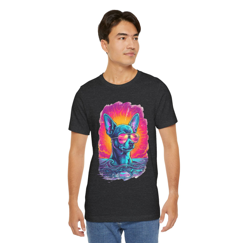 Chihuahua Vice City Retro Tee — 90s Vintage Dog Graphic T-Shirt