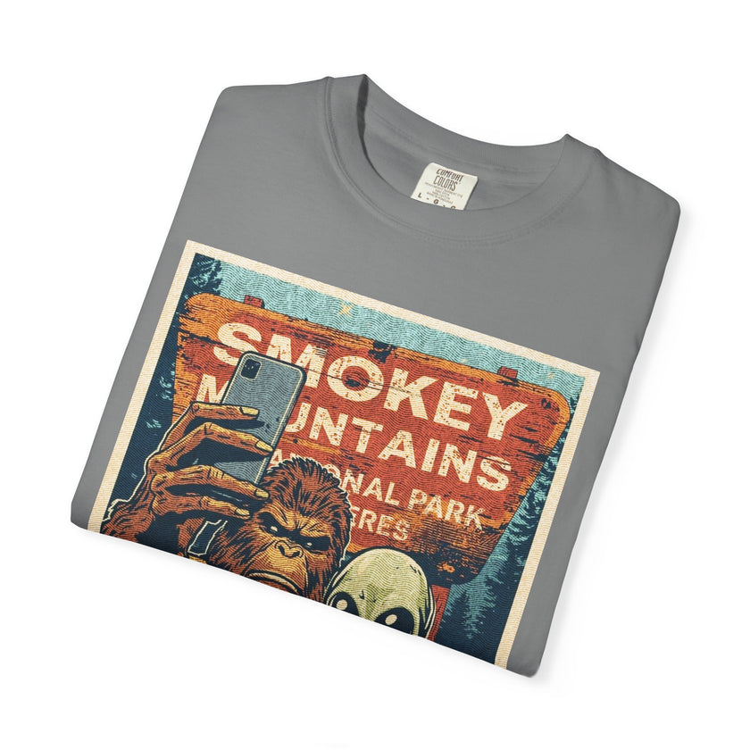 Smoky Mountains Alien & Bigfoot T-shirt — National Park Adventure Tee