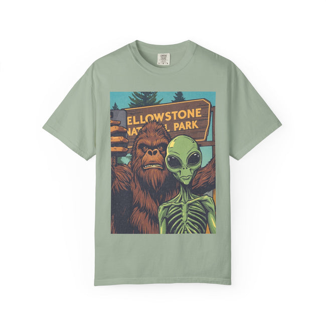 Alien & Bigfoot Yellowstone T-Shirt