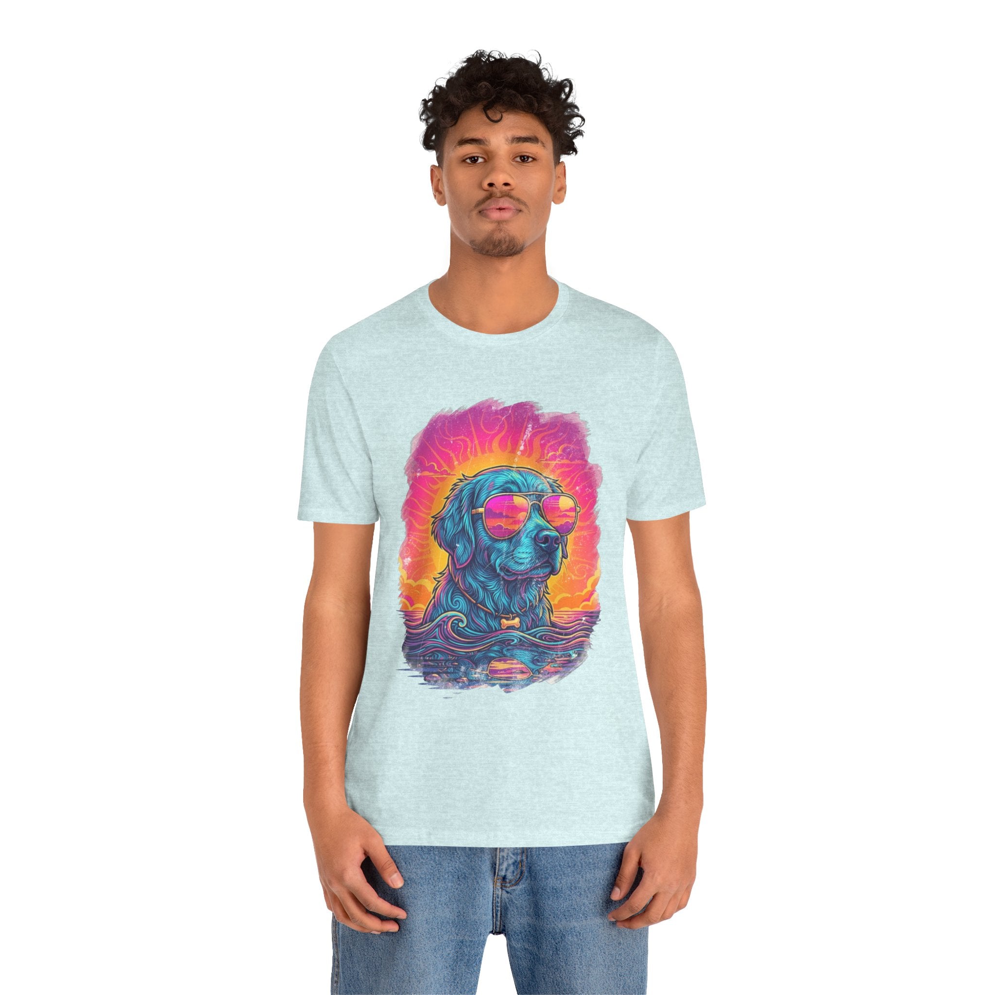 Golden Retriever Retro 90s Tee — Vice City Pet Graphic T-Shirt