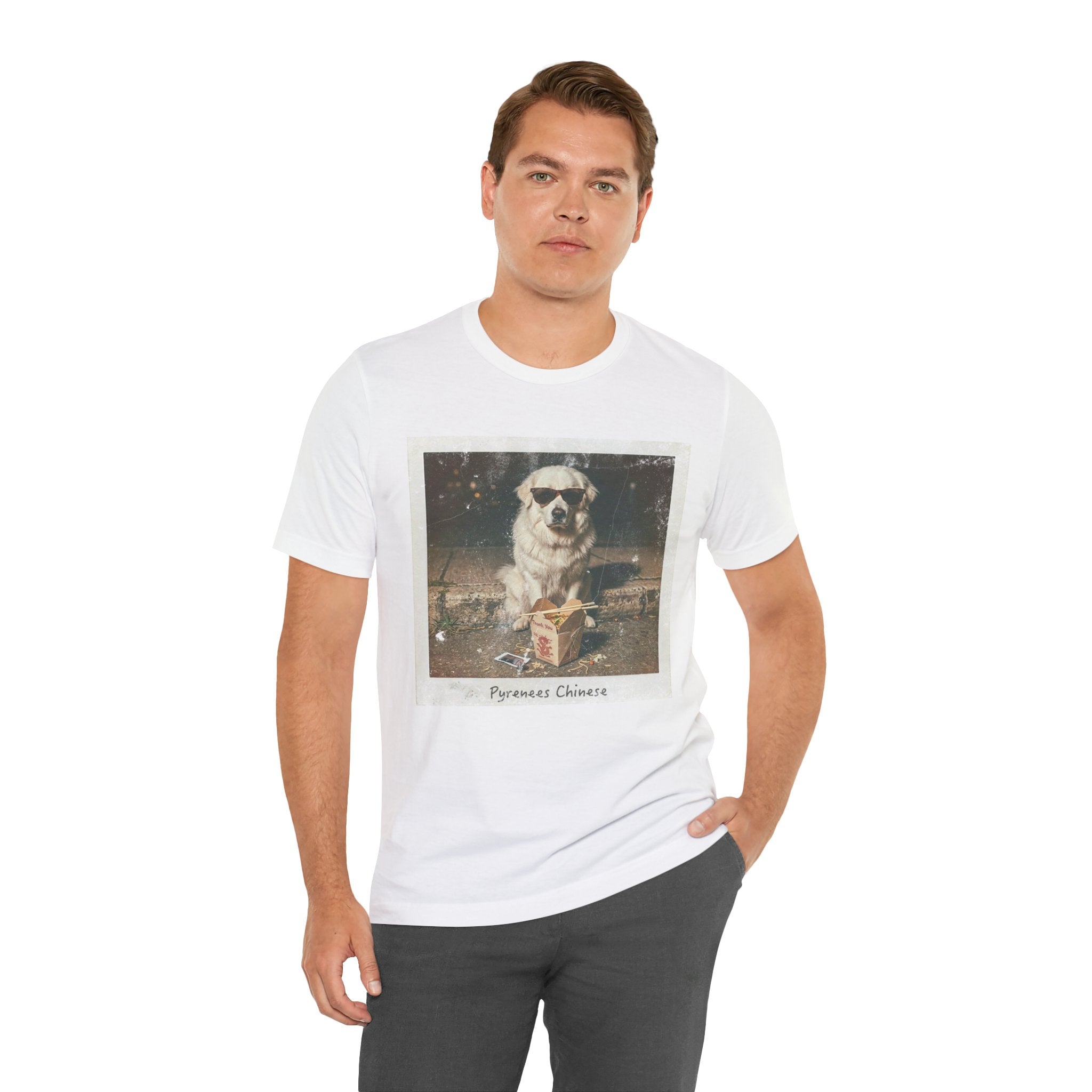 Pyreneese Chin Photo Tee — Vintage Pup Graphic T-Shirt