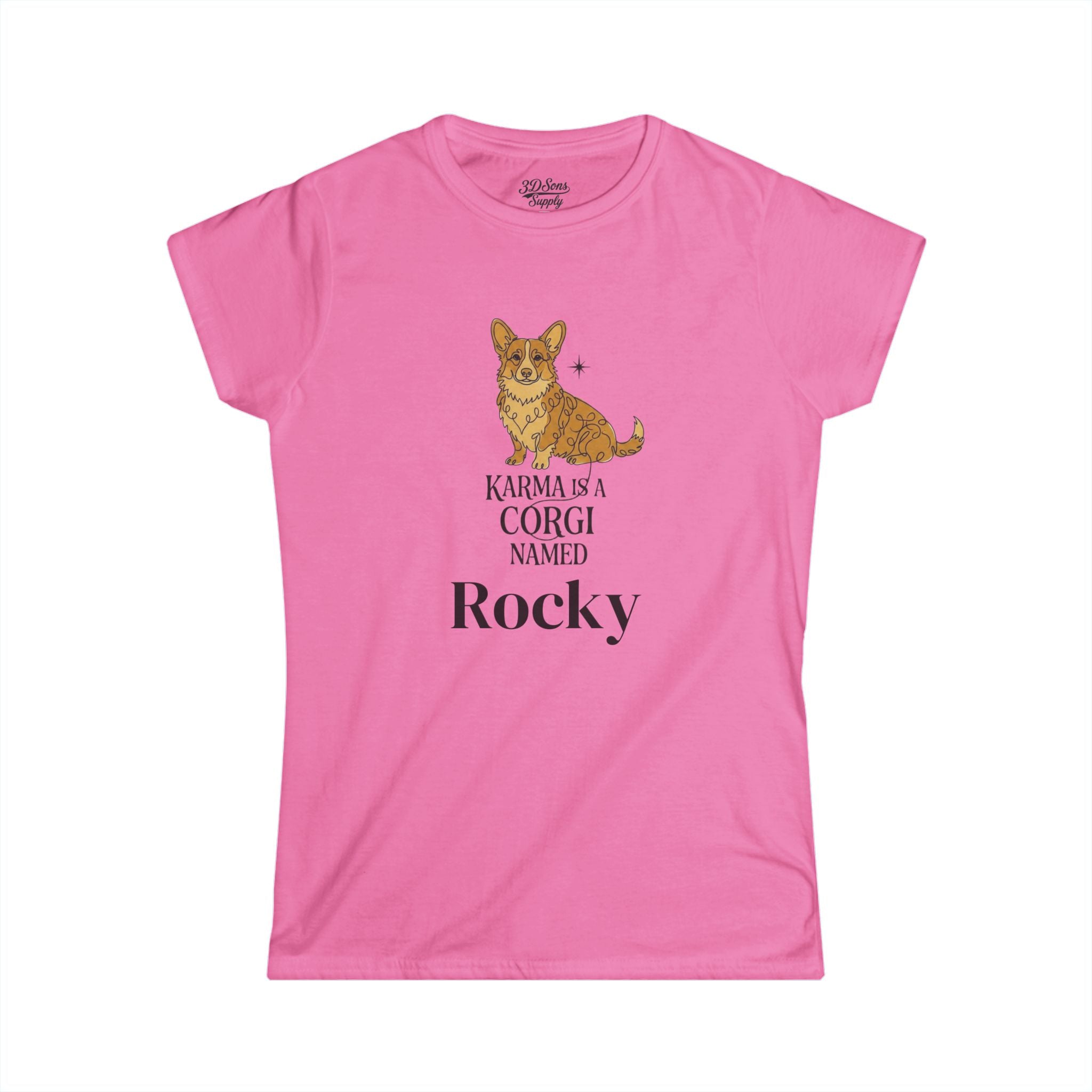 Karma Is A Corgi Named Personalized Tee — Personalized Corgi Illustration Shirt