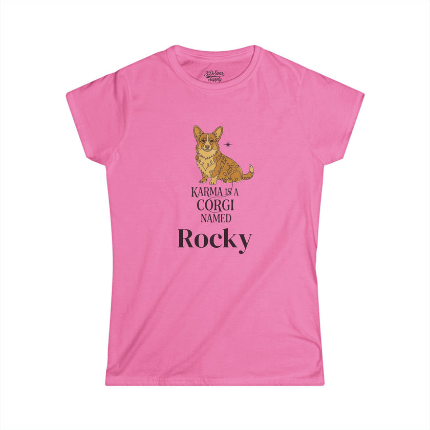 Karma Is A Corgi Named Personalized Tee — Personalized Corgi Illustration Shirt