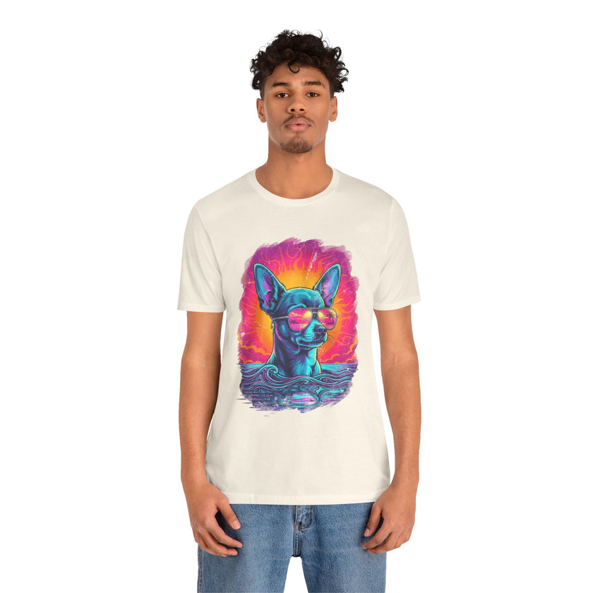 Chihuahua Vice City Retro Tee — 90s Vintage Dog Graphic T-Shirt