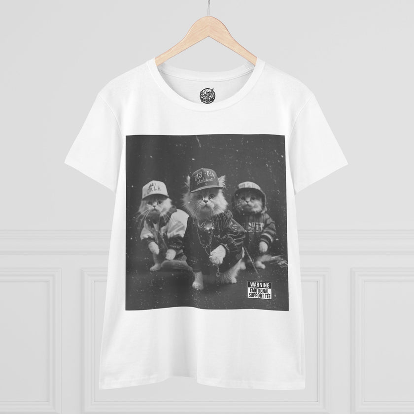 Women's 90s Kitten Hip Hop Album Cover Tee | Kittens as Rappers Shirt – 3D Sons Supply Co