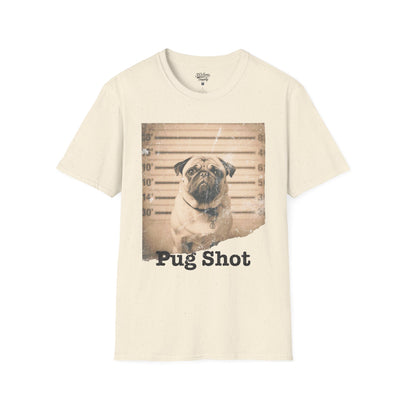 Pug Shot T-Shirt — Funny Pug Police Lineup Tee