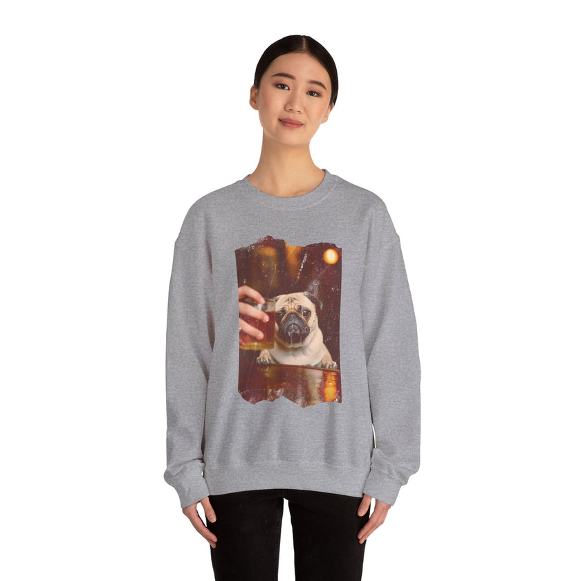 Drunk Pug Crewneck Sweatshirt
