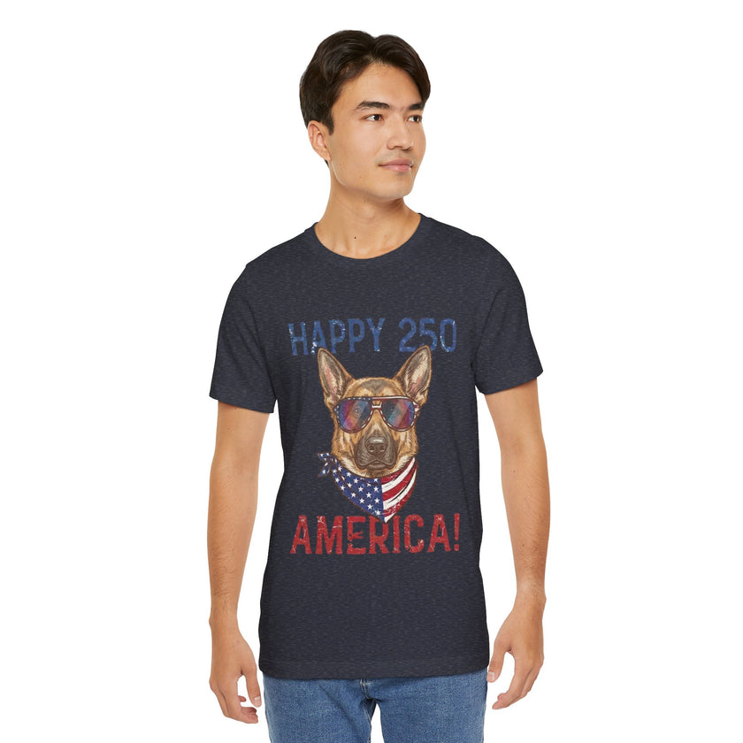 Happy 250 America! German Shepherd 4th of July T-Shirt