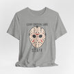 Camp Crystal Lake Staff T-Shirt — Horror Mask Vintage Tee