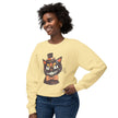 Vintage Smiling Black Cat Crewneck Sweatshirt | Halloween Top