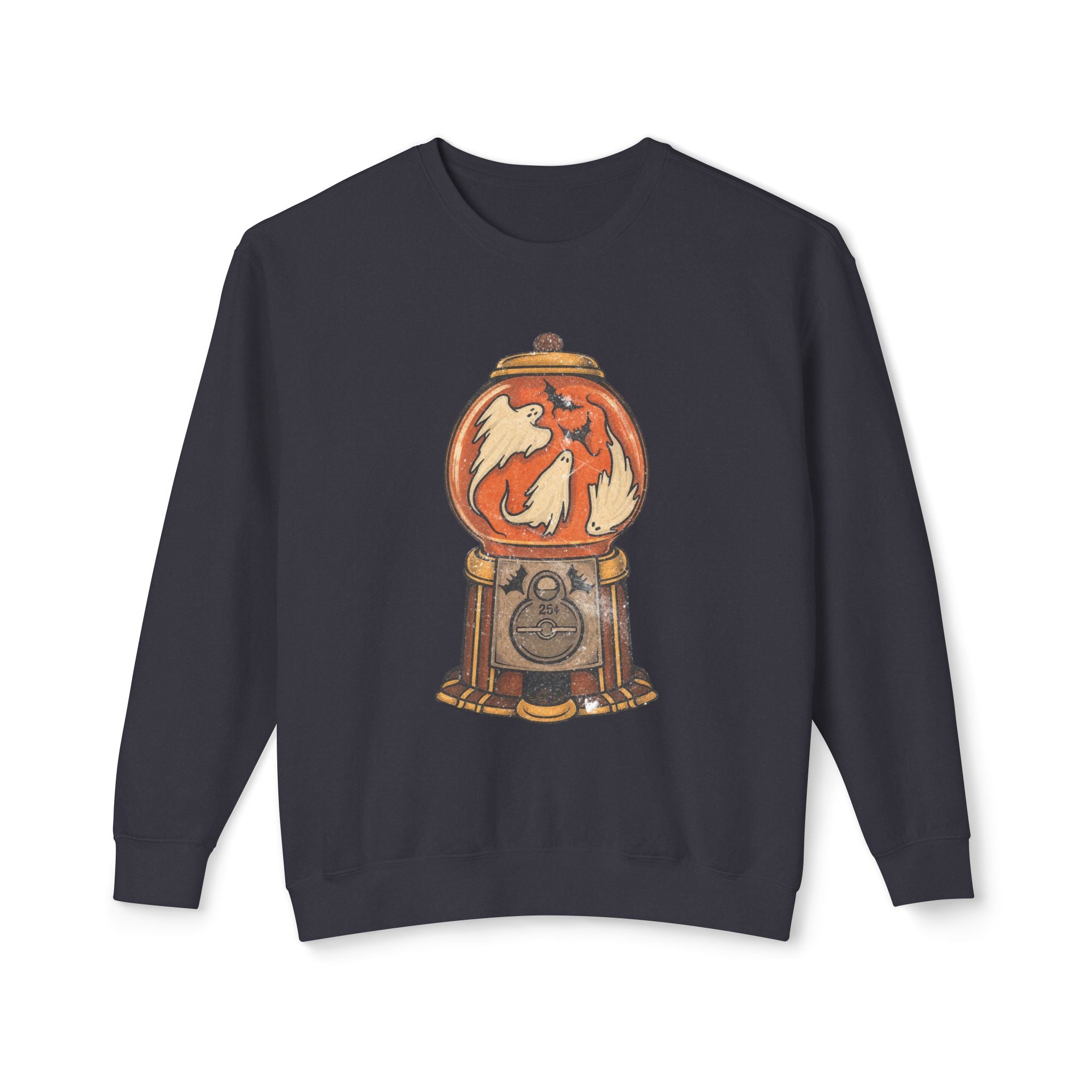 Ghost and Devil Gumball Machine Sweatshirt | Halloween Spooky Illustration