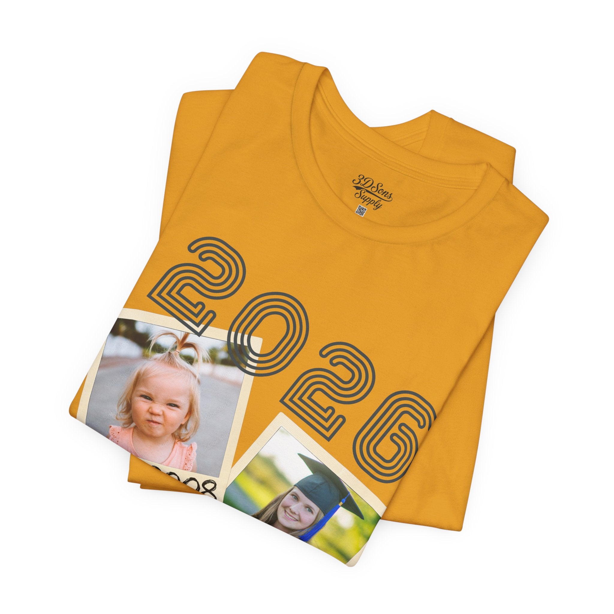 Personalized Custom Graduation & Parent Gift - Throwback Photo Memory Tee