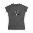 American Longhorn Skull Women's Tee — Rugged Western Graphic Shirt