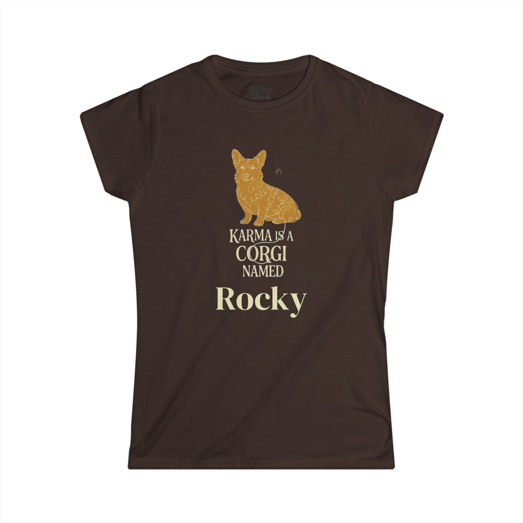 Karma Is A Corgi Named Personalized Tee — Personalized Corgi Illustration Shirt