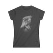 Women's Smoking Shoebill Stork Graphic Tee — Quirky Bird Lover Shirt