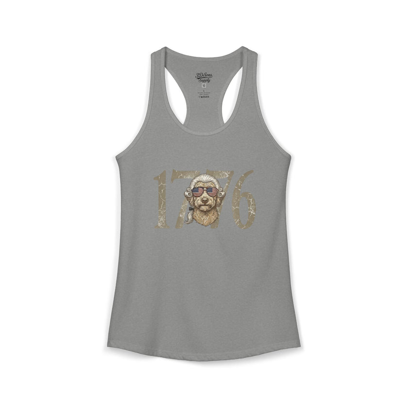George Washington Doodle 1776 - Women's Ideal Racerback Tank