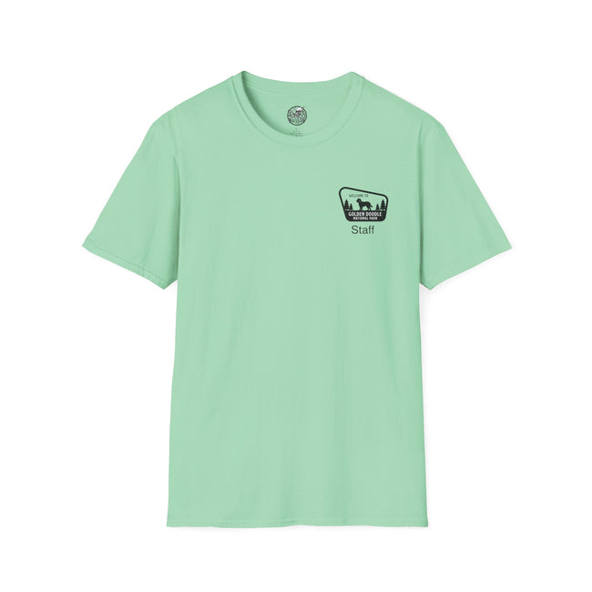Golden Doodle National Park Staff T-Shirt | Retro Dog Lover Tee – 3D Sons Supply Co
