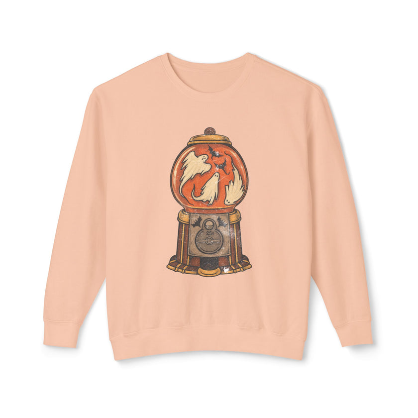 Ghost and Devil Gumball Machine Sweatshirt | Halloween Spooky Illustration