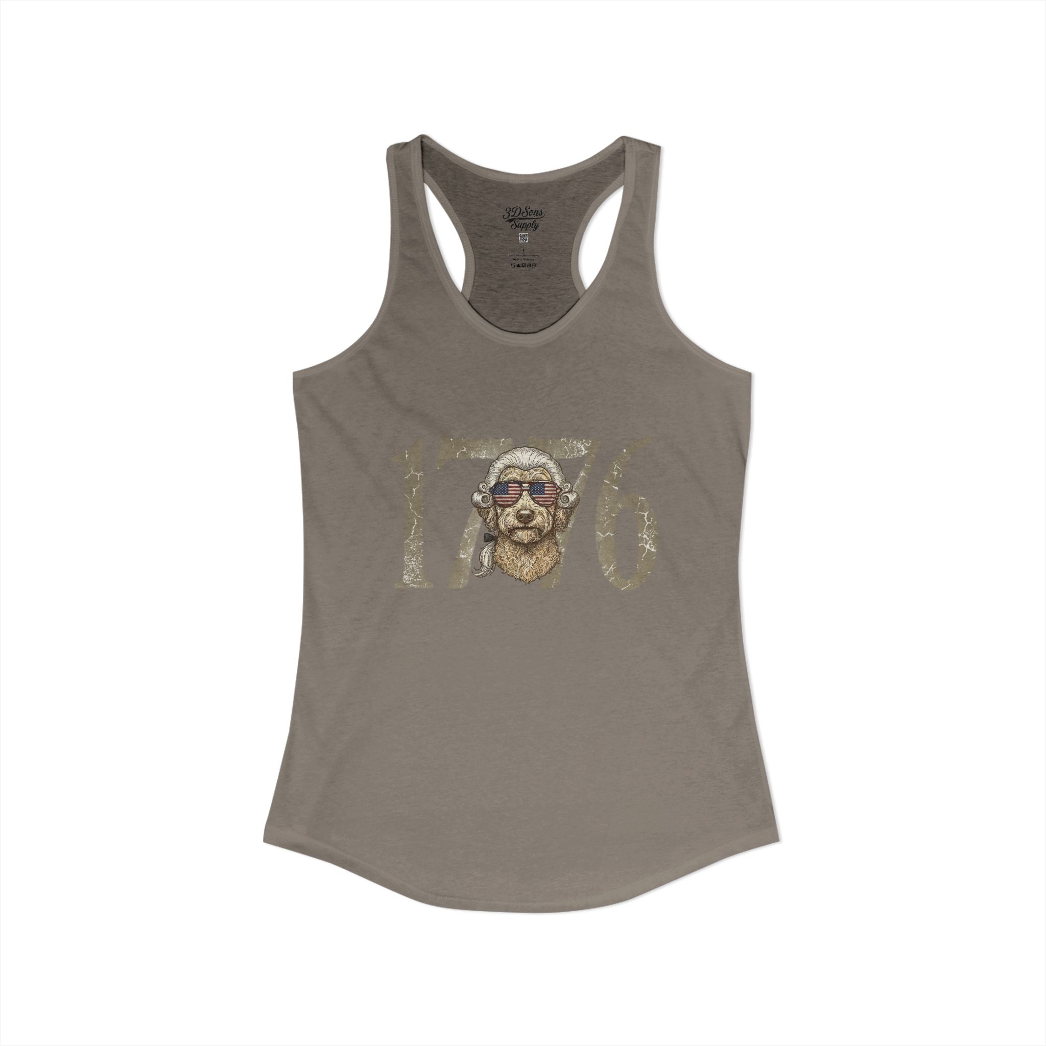 George Washington Doodle 1776 - Women's Ideal Racerback Tank