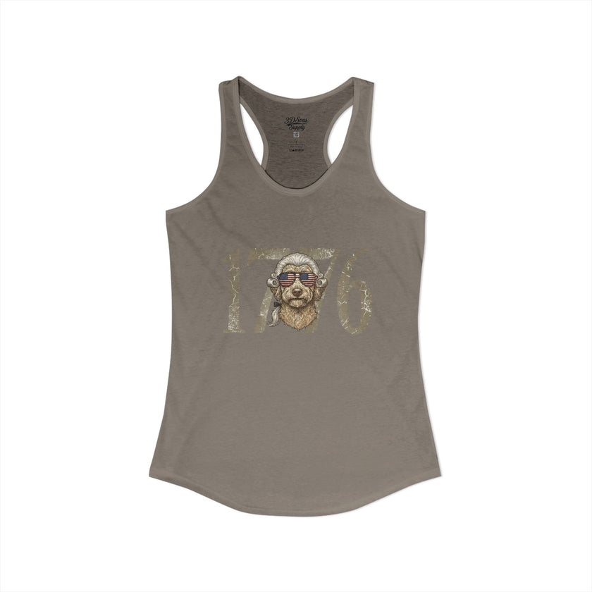 George Washington Doodle 1776 - Women's Ideal Racerback Tank