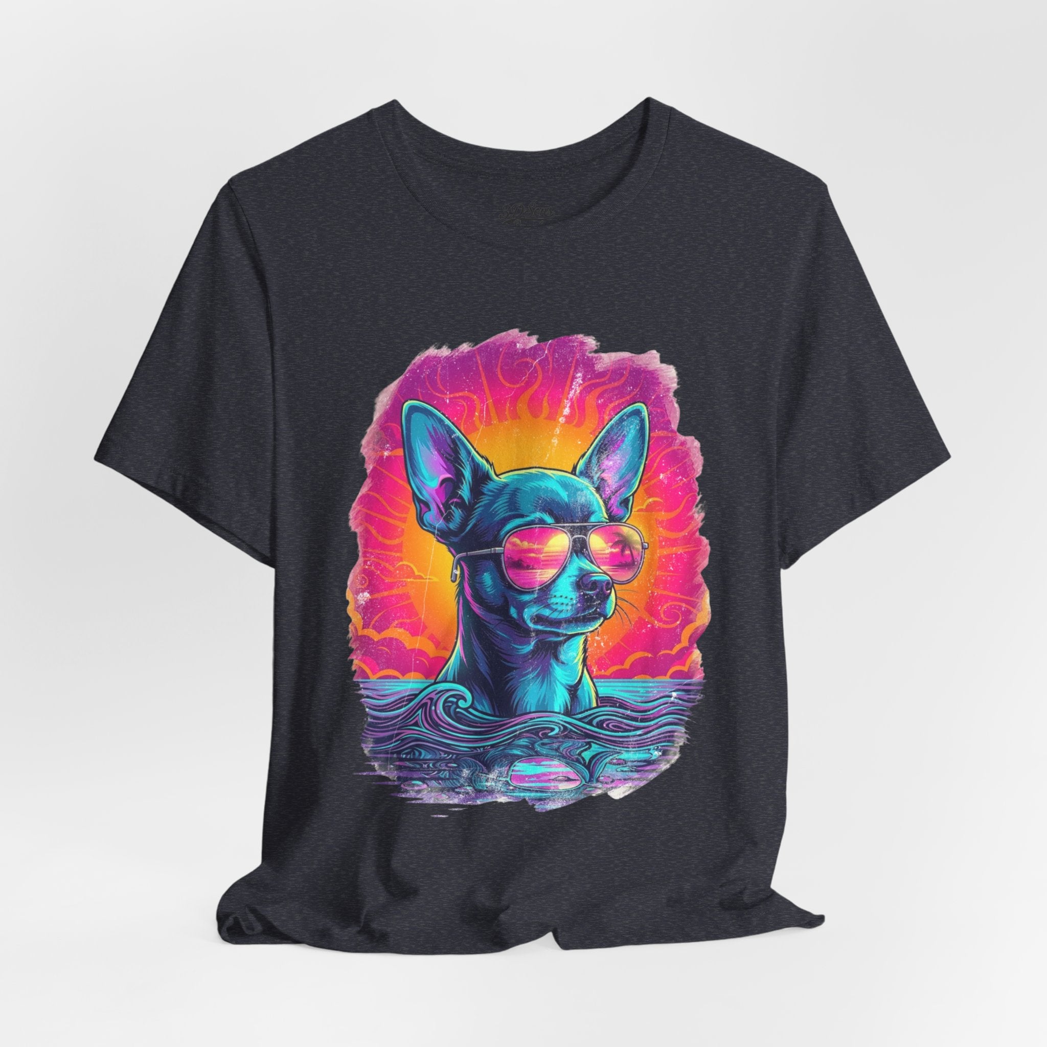 Chihuahua Vice City Retro Tee — 90s Vintage Dog Graphic T-Shirt