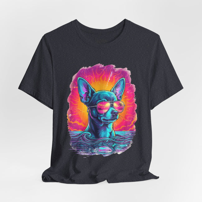 Chihuahua Vice City Retro Tee — 90s Vintage Dog Graphic T-Shirt