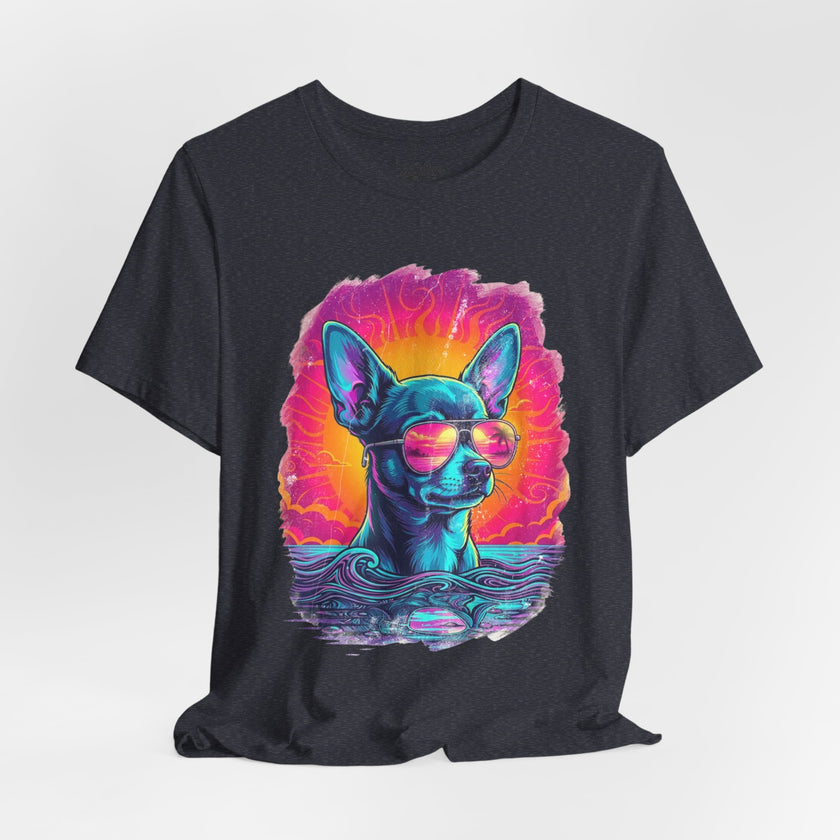 Chihuahua Vice City Retro Tee — 90s Vintage Dog Graphic T-Shirt