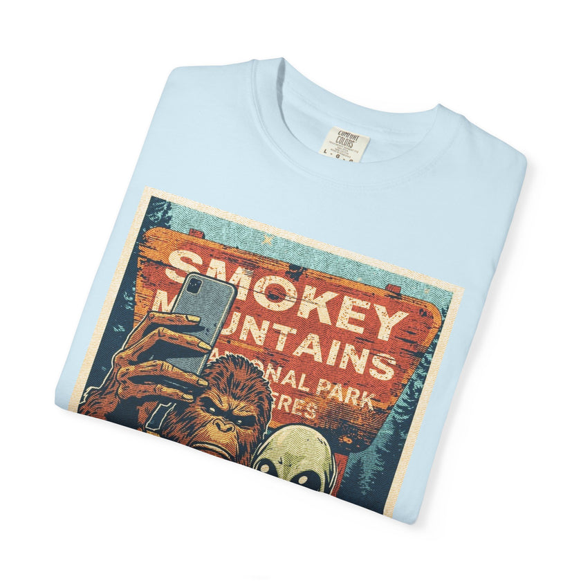 Smoky Mountains Alien & Bigfoot T-shirt — National Park Adventure Tee