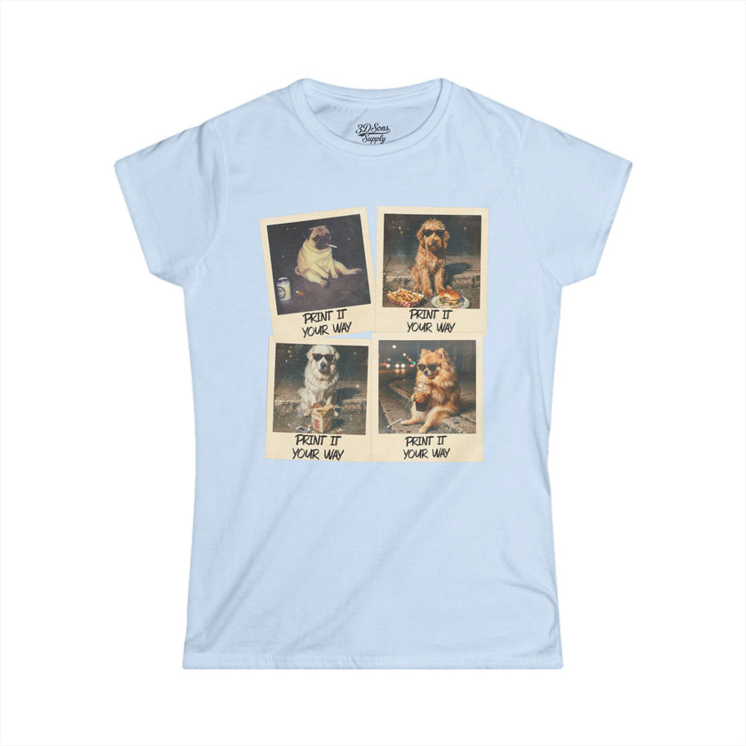 Personalized Polaroid Photo Tee — Custom 4-Image Collage
