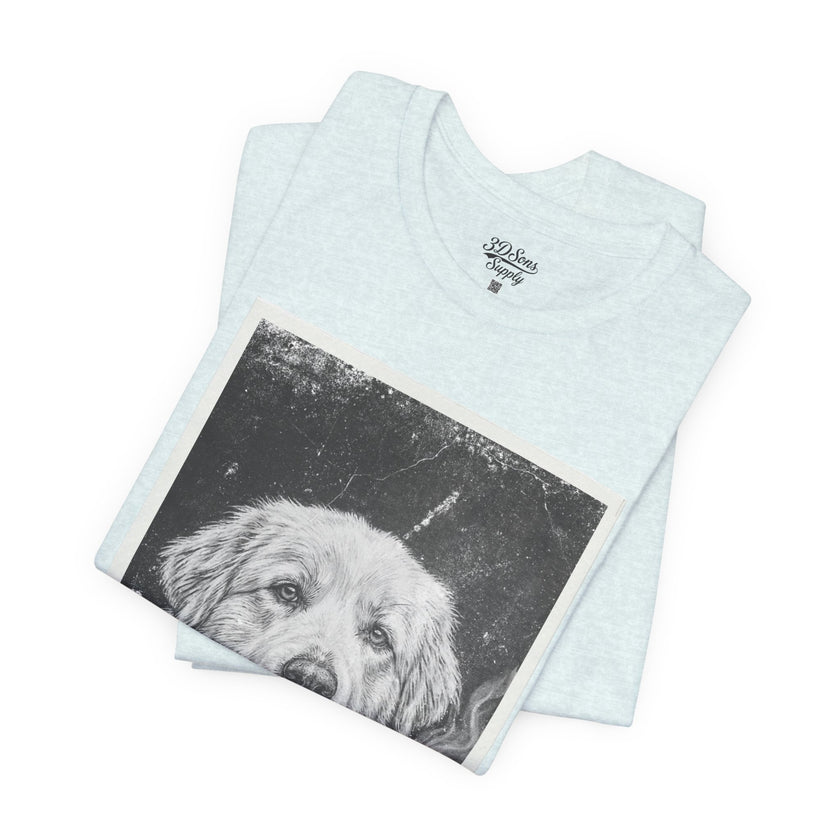 Great Pyrenees Smoke Photo Tee — Vintage Pup Graphic T-Shirt