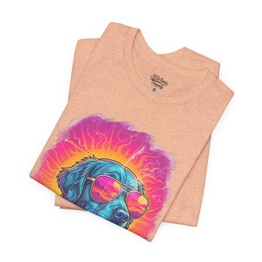 Golden Retriever Retro 90s Tee — Vice City Pet Graphic T-Shirt