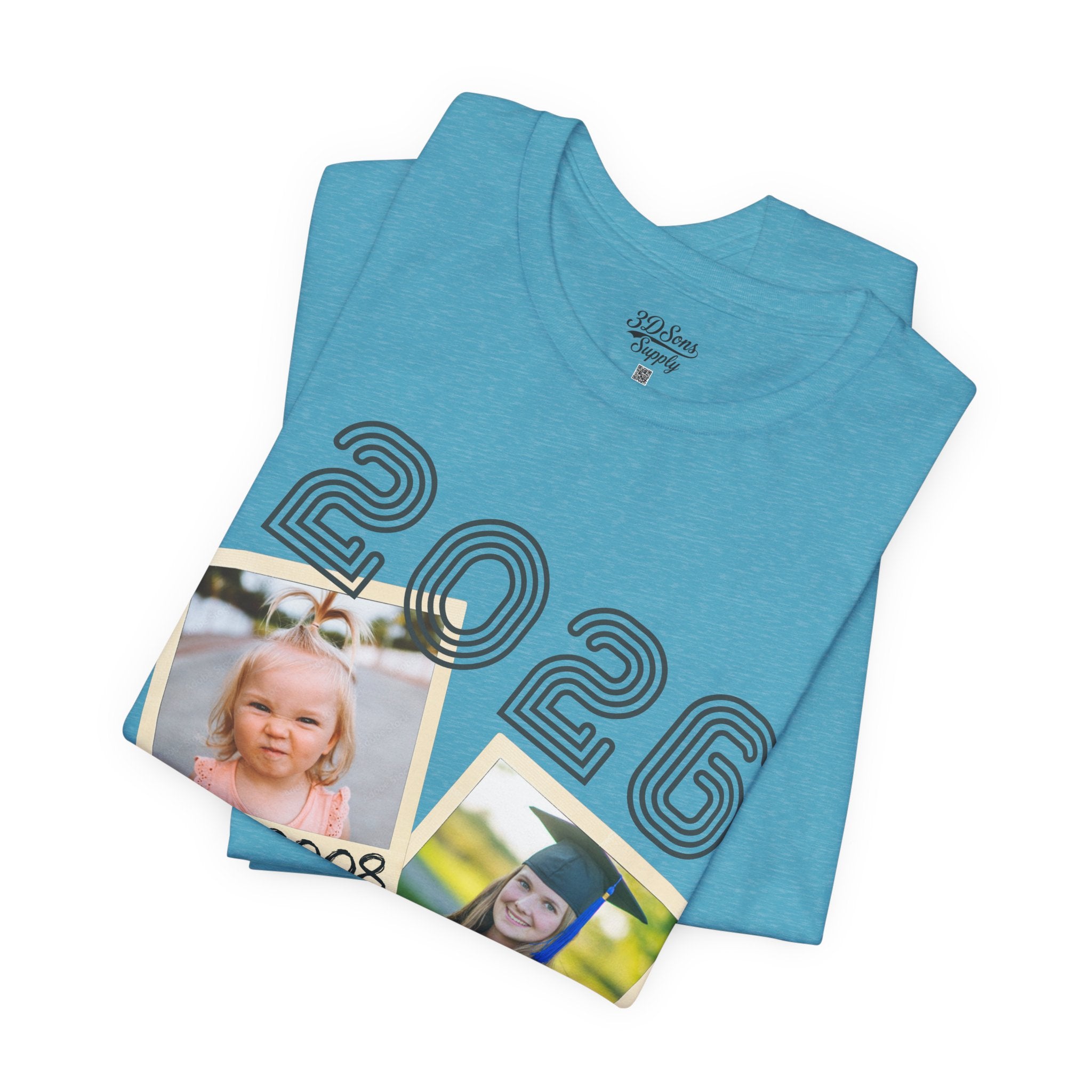 Personalized Custom Graduation & Parent Gift - Throwback Photo Memory Tee
