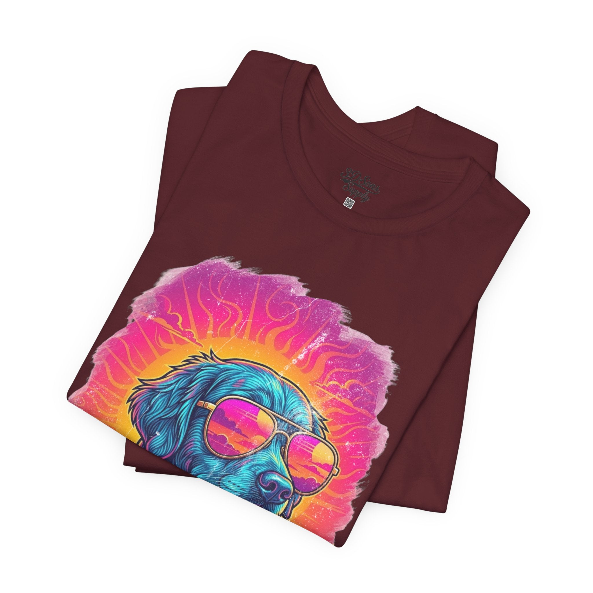 Golden Retriever Retro 90s Tee — Vice City Pet Graphic T-Shirt