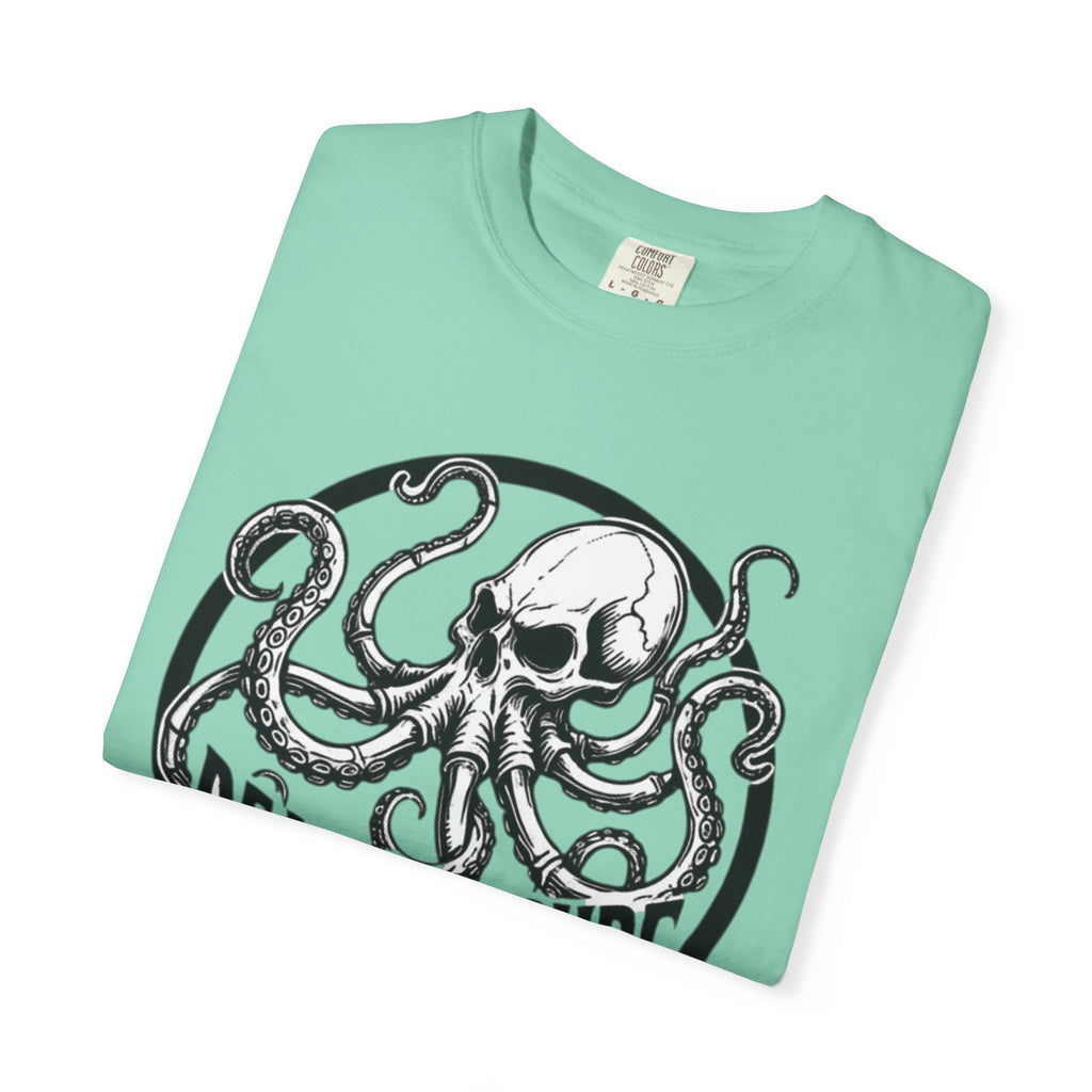 Dead Sea Surf Summer Octopus Kraken Skull Tee Shirt Nautical Skull Surf Logo