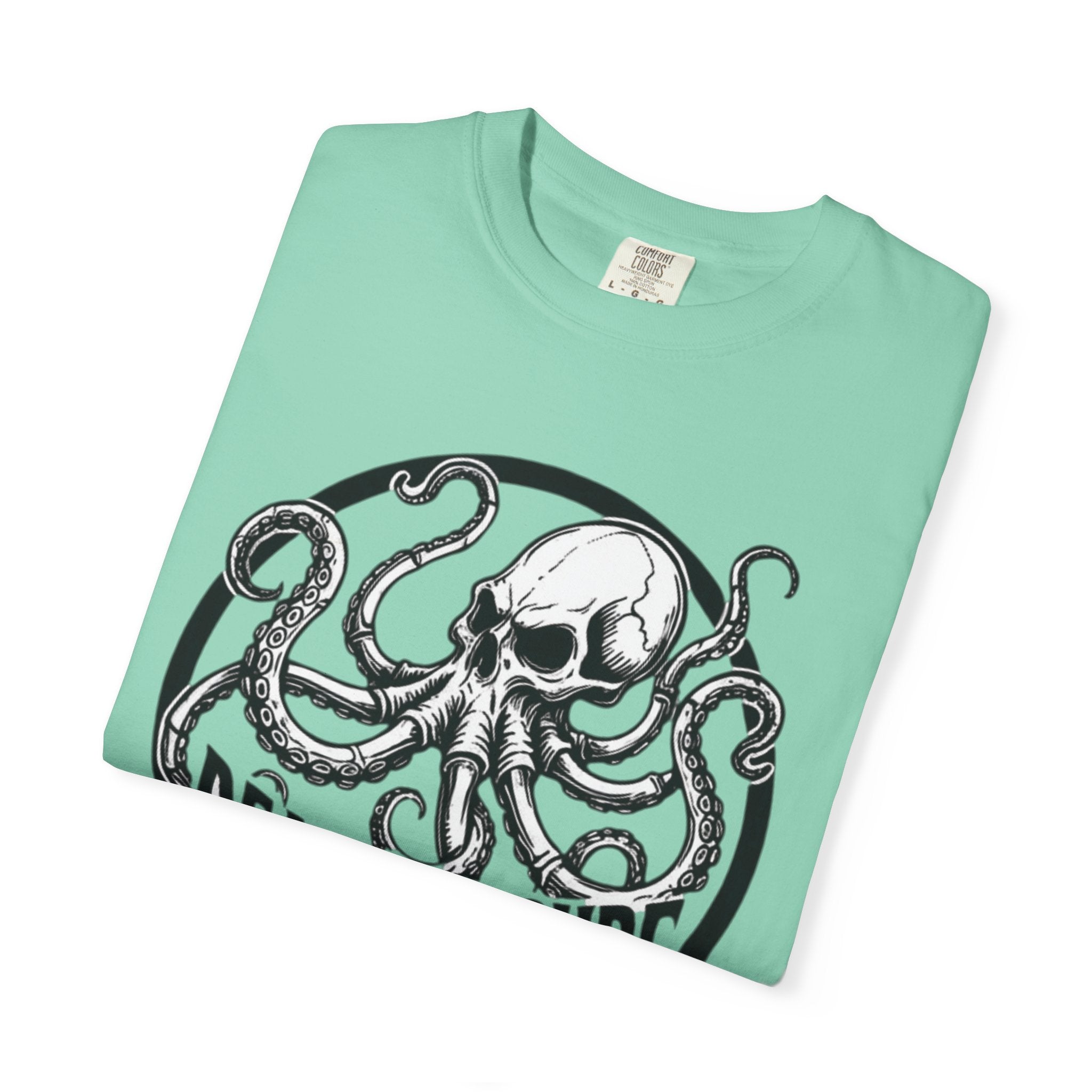 Dead Sea Surf Summer Octopus Kraken Skull Tee Shirt Nautical Skull Surf Logo