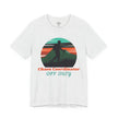 Chaos Coordinator Off Duty Hiking T-Shirt — Vintage Sunset Adventure Tee