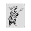 Corgi Playing Guitar Acrylic Wall Art Panel | Cute Rock Dog Home Decor