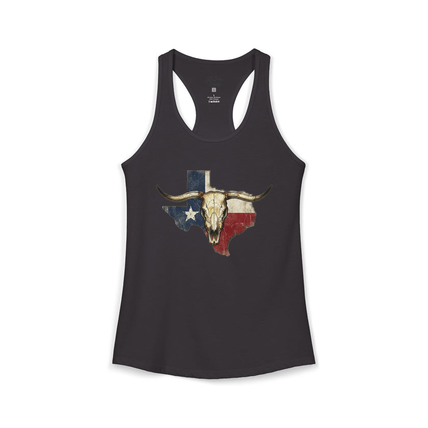 Texas Longhorn Skull Women's Racerback Tank