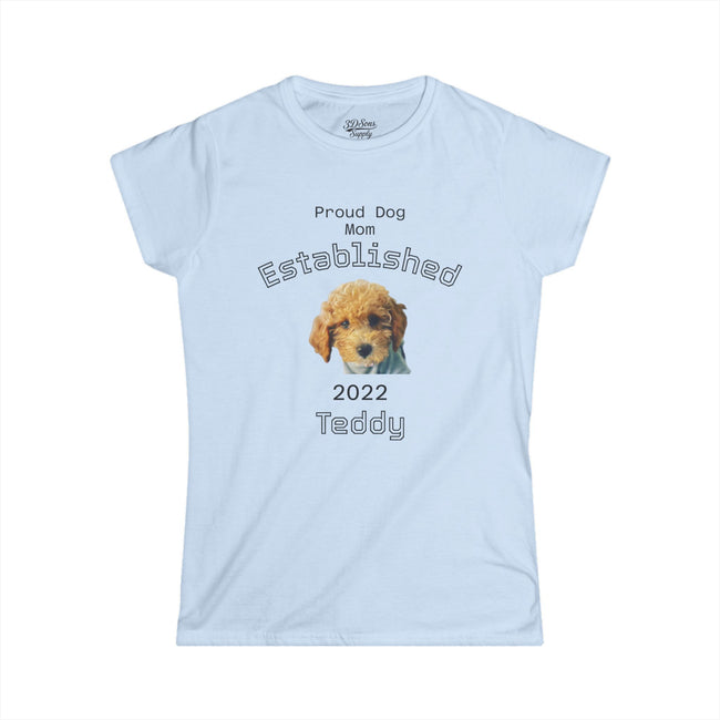 Proud Dog Mom Established 2022 Tee — Personalized  Women's Shirt