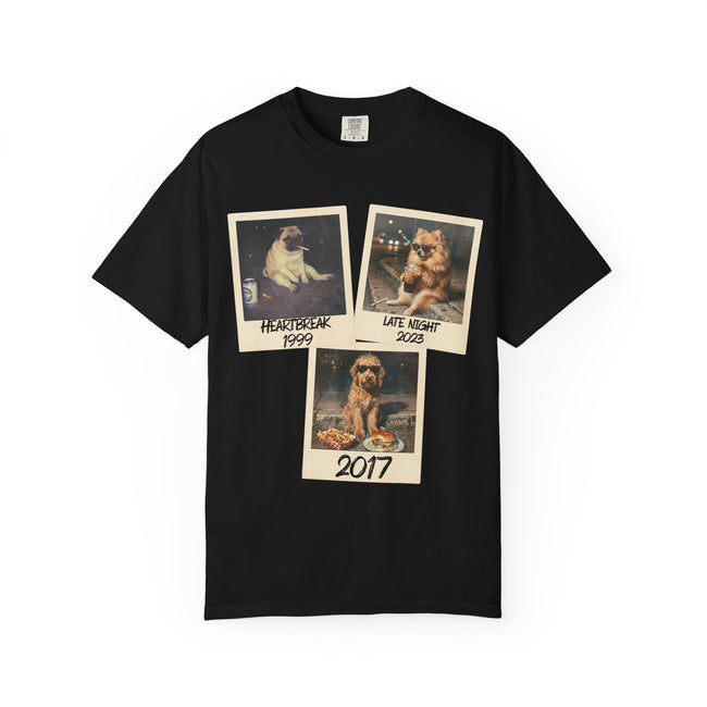 Personalized Polaroid Photo Tee — Custom 3 Image & Text Options
