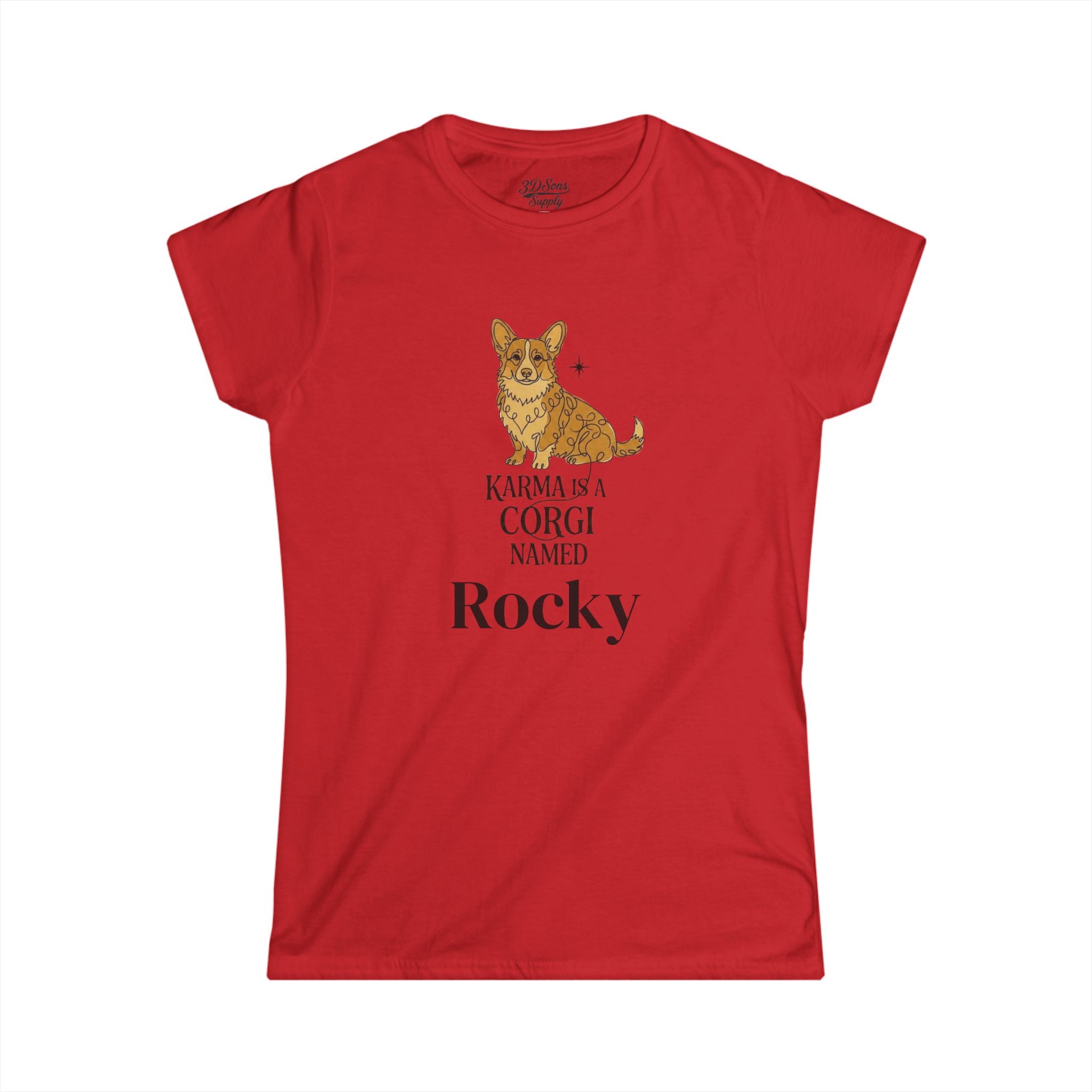 Karma Is A Corgi Named Personalized Tee — Personalized Corgi Illustration Shirt