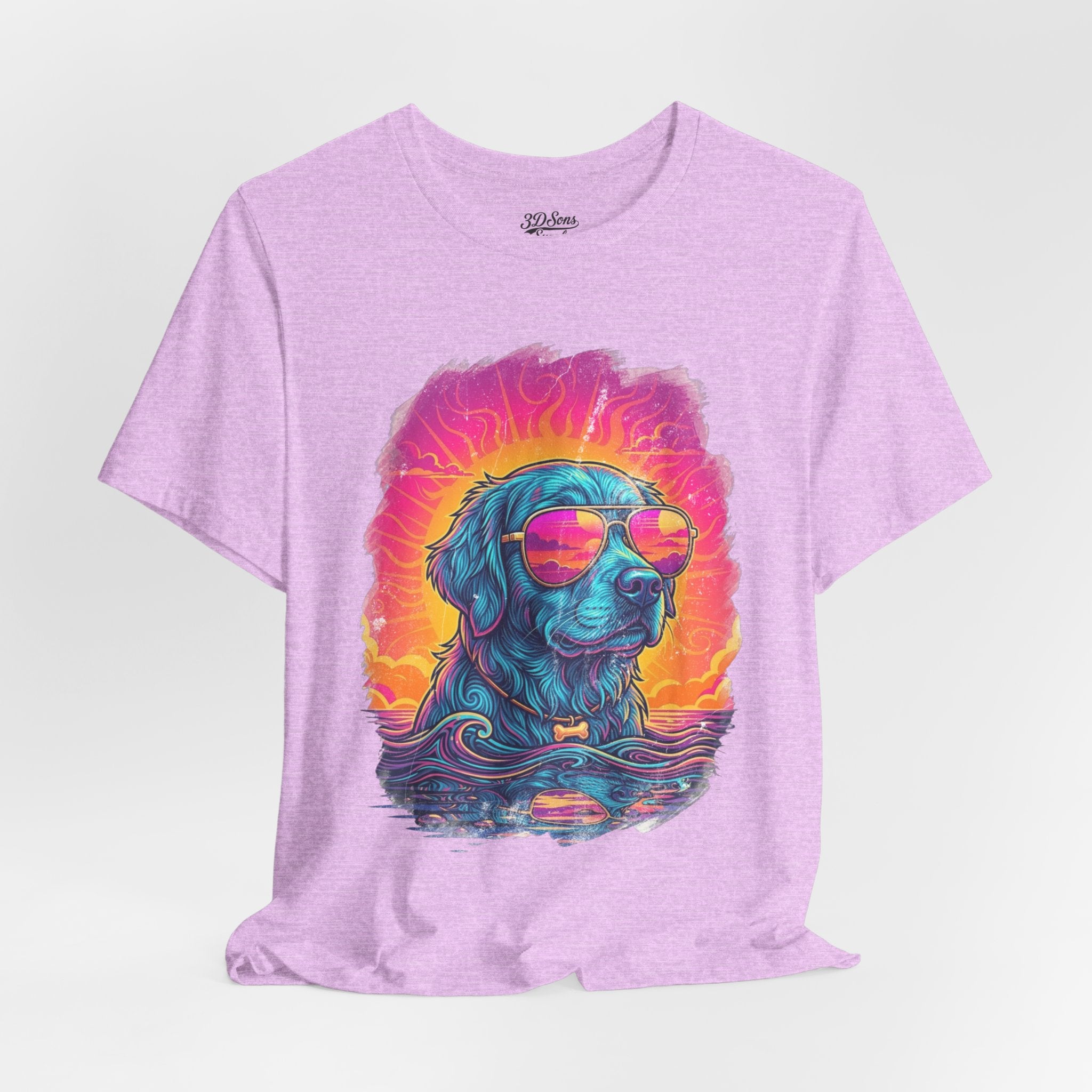Golden Retriever Retro 90s Tee — Vice City Pet Graphic T-Shirt