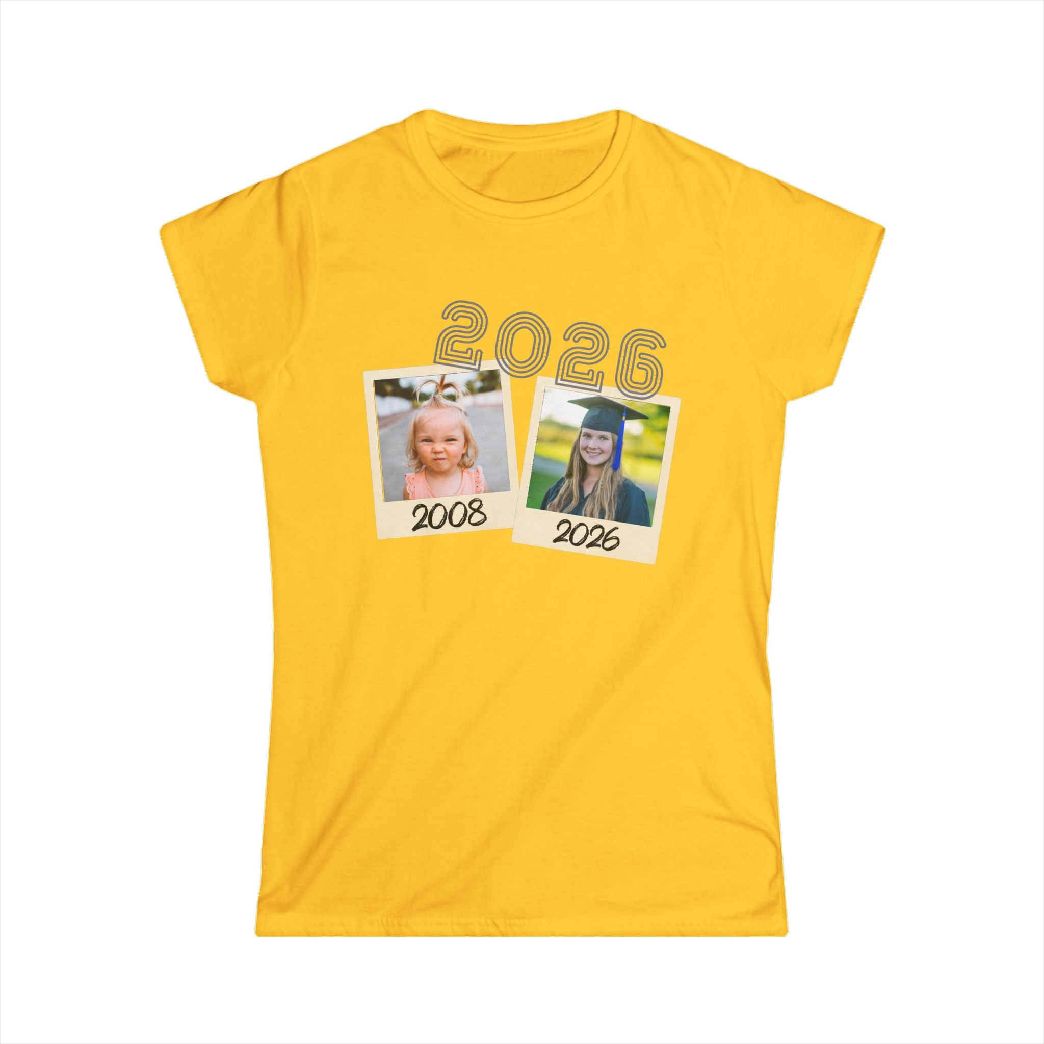 Personalized Photo & Text Graduation/Parent Gift - Women's Polaroid Tee