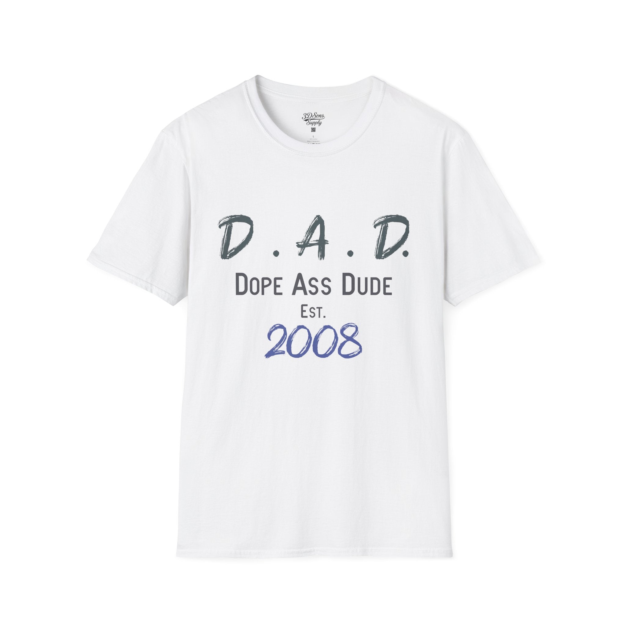 Dope Ass Dude Dad T-Shirt — D.A.D. Typography Father's Day Tee (Personalizable)